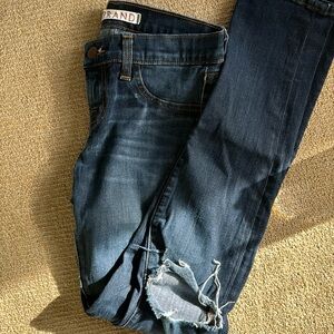 JBRAND low rise distressed skinny jean